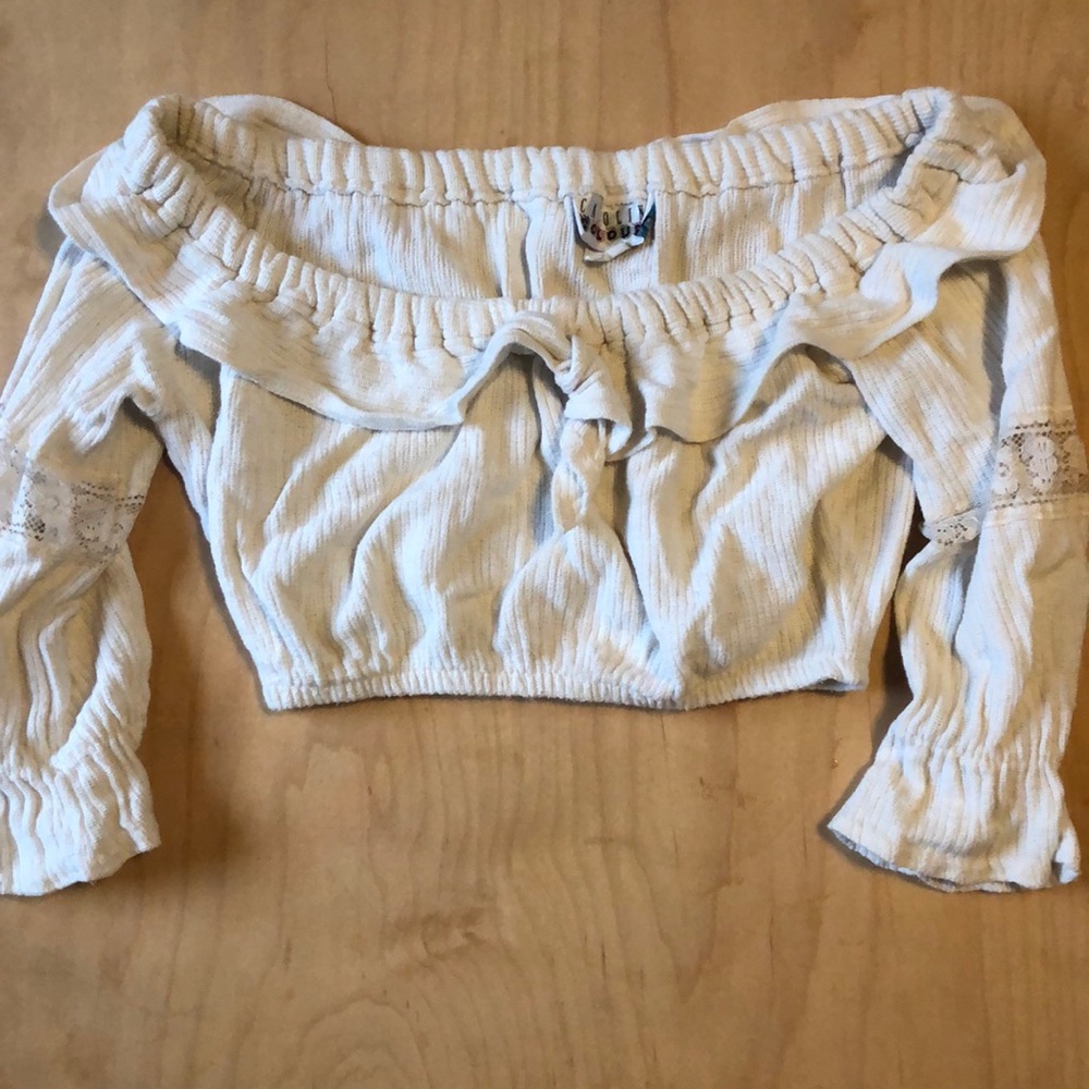 Vintage long sleeve crop top